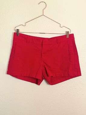 a.n.a Red Cotton Stretch Twill Shorts 14